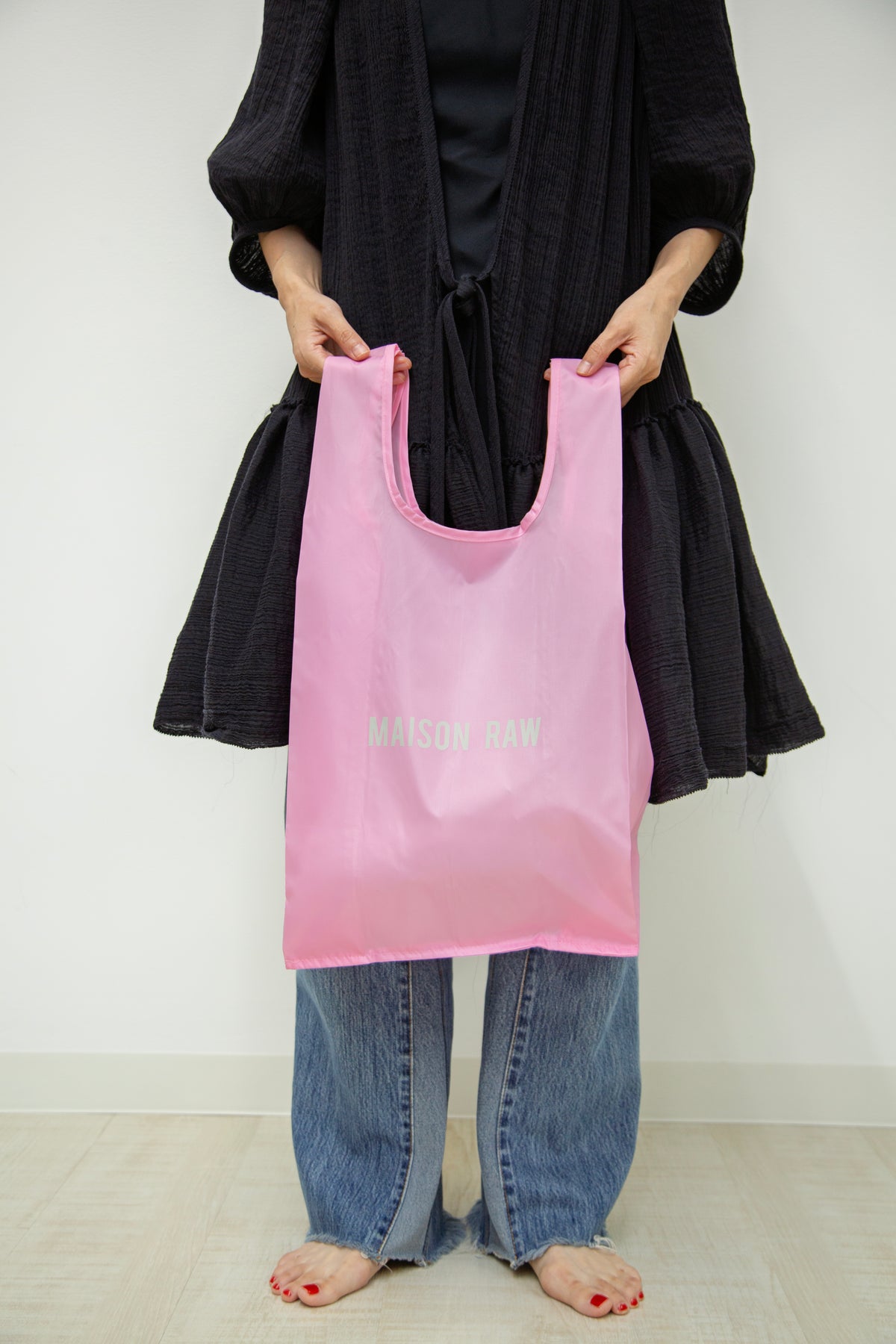 Raw-Eco Bag Pink S